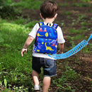 Accmor Toddler Backpack Leash with Anti Lost Wrist Link, Cute Mini Child Walking Harnesses Keep Kids Close Back Pack Rope Tether Rein for Baby Boys (Blue/Dino) by TinyTreasures Baby Boutique