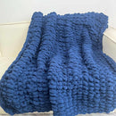 Chunky Knit Blanket Throw 48"x71", Chenille Throw Blankets, Handmade Warm & Cozy Blanket Couch Bed Home Decor, Soft Breathable Fleece Banket, Christmas for Couch Bed Sofa Best Gift (Navy Blue) by CozyNest Decor