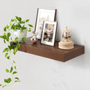 Deep Floating Shelves for Wall | 24 Inch Wide x 12 Inch Deep Floating Shelves | 24W x 12D Rustic Walnut Wide Wall Shelves | Bookshelf Laundry Shelf TV Shelf by CozyNest Decor