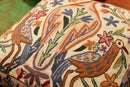 Tree of Life Pillow Cover - Crane Cream Floral Outdoor Pillows | Suzani Cushions | Modern Floral Cushion Hand Embroidered Shams Wool Size - 18x18 by CozyNest Decor