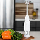 OVENTE Immersion Hand Blender, 300W Electric Handheld Portable Stick Mixer with 2 Mixing Speed and Stainless Steel Blades for Effortless Blending Smoothies, Shakes, Puree or Baby Food, White HS560W by TinyTreasures Baby Boutique
