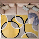 Rugshop Contemporary Abstract Circles Easy Maintenance for Home Office,Living Room,Bedroom,Kitchen Soft Area Rug 7'10" x 10'2" Yellow by TinyTreasures Baby Boutique