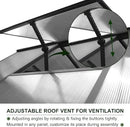 8x10 FT Outdoor Greenhouse Kit, Polycarbonate Aluminum Walk-in Greenhouse with Adjustable Roof Vent and Lockable Door, Backyard Garden in Winter, Gray by GreenHaven Gardens