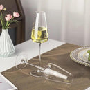 Champagne Flutes Glass Set of 2, Crystal Champagne Glasses 9OZ/ 270ML, Hand Blown Mimosa Glasses, Unique Champagne Gift for Wedding, Engagement Gift by CozyNest Decor