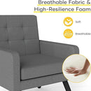 Kromax Mid-Century Modern Accent Chair Set of 2 for Living Room, 496 Lb. Weight Capacity, Dual Armrests, Comfy Extra Large Seat, Timeless Style Perfect for Reading & Relaxing, Dark Grey by CozyNest Decor
