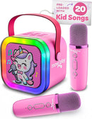 Move2Play, Karaoke Machine for Kids | Includes 20+ Kid Songs | 2 Microphones | Connect with Bluetooth | 3, 4, 5, 6, 7+ Year Old Gift | Toy for Girls, Boys, & Toddler | Birthday Present by TinyTreasures Baby Boutique