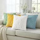 decorUhome Throw Pillow Covers 22x22 Inch Set of 2, Soft Plush Decorative Faux Fur Cream Beige Solid Couch Pillow Covers, Accent Farmhouse Neutral Square Euro Pillow Cases for Sofa Bed Living Room by CozyNest Decor