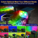 nipify 4 Pack Solar Spot Lights Outdoor Color Changing, 7 Modes Halloween RGB Solar Powered Waterproof Spotlight, Landscape Lighting for Outside Yard Garden Pathway by GreenHaven Gardens