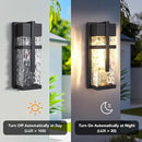 Hammered Glass Outdoor Wall Lantern, Dusk to Dawn Wall Sconce Lighting, 2 Pack Outdoor Light Fixtures, Exterior Porch Light with Waterproof, Modern Wall Lamp for Garage, Doorway, Patio(Bulb Included) by CozyNest Decor