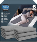 Inspire Underpads | Stain Hiding Gray Reusable Incontinence Bed Pads | Waterproof Mattress Pad | for Adults Babies and Dogs (34 X 36 - 6 Pack) by TinyTreasures Baby Boutique
