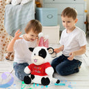 Cuteoy Happy Birthday Cow Musical Stuffed Animal Shaking Singing Dancing Plush Toy Electric Interactive Animated Plushies Gifts for Kids Girls Boys by TinyTreasures Baby Boutique
