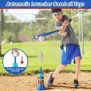 3-in-1 Baseball Set for Kids: Hanging Batting Tee + T Ball Stand Set Auto Ball Launcher for Toddlers & Youth Adjustable Height with 6 Balls 2 Bats Outdoor&Indoor Toys Sports Gifts for 3-12 Years Old by TinyTreasures Baby Boutique