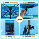 HOMEDEMO Beach Canopy UPF 50+, 6'×6', Easy Set up and Take Down Tent with Sand Pockets, Side Wall Shade Wind Waterproof for Kids, Family & Friends by TinyTreasures Baby Boutique