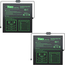 iPower 2-Pack Seedling Heat Mat for Plants with Dual Digital Temperature Controller, MET Certified Heating Pad, 20" x 20.75", Black by GreenHaven Gardens