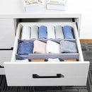 Utoplike Bamboo Drawer Dividers Large, Gray Kitchen Drawer Organizers Adjustable, Spring Loaded, Works in Dresser, Bathroom, Bedroom, Desk, 4 pcs, 2.4" H by CozyNest Decor