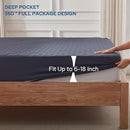 2 Pack Waterproof Mattress Protector, King Size Mattress Pad with Deep Pocket 6"-18" Depth, Soft Breathable Dirt-Proof Single Bed Mattress Cover for Bedroom, Dorm Room (Navy Blue) by TinyTreasures Baby Boutique