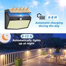 [138 LED/8 Packs] Solar Motion Sensor Lights Outdoor Waterproof with 3 Lighting Modes Solar Wall Lights Solar Security Powered Lights for Garden Fence Yard Deck Garage, Warm White by GreenHaven Gardens