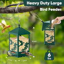 Squirrel Proof Bird Feeders for Outdoors, 6LBS Extra Large Capacity Hanging Metal Bird Feeder with Weight-Activated Perches, Wild Bird Feeders for Outside Finch, Cardinal, Blue Jay by CozyNest Decor