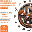 Wooden Puzzles for Adults, Mechanical Dragon Wooden Jigsaw Puzzles for Adults, Wood Puzzles Adult, Unique Animal Shape, Gifts for Friends and Family, Wall Art Canvas Puzzle (S -8.5 * 8.4in -100 pcs) by TinyTreasures Baby Boutique