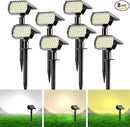 Solar Spot Lights Outdoor, [4 Pack/7 Colors/37 LED] 2-in-1 Solar Landscape Spotlights, IP65 Waterproof Auto On/Off Solar Powered Security Lights for Yard Garden Pathway Walkway by GreenHaven Gardens