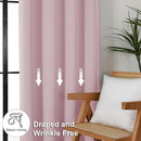Simplebrand Ava Blush Short 36 Inches Blackout Curtain 2 Panels Set, Half Window Rod Pocket Privacy Curtain Tiers for Kitchen, Curtains Blackout for Bathroom Shades, W40 x L36 Inch, Blush by TinyTreasures Baby Boutique