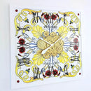 The Gears Clock Wall Clock Italy Collection with Moving Gears (Positano, 36 inch Square) by CozyNest Decor