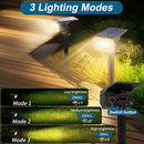 Solar Spot Lights Outdoor Waterproof IP65, 6 Pack Landscape Spotlights with 46 LEDs, 3 Modes Auto On/Off Solar Powered Flood Lights for Outside Pathway, Yard, Garden, Walkway (Warm White) by GreenHaven Gardens
