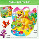 SYNARRY Dinosaur Floor Puzzles for Kids Ages 4-6, Large 45 Piece Floor Puzzles for Kids Ages 3-5, Dinosaur Puzzles for 4-8 Years Old, Dino Toys Gifts for 3 4 5 6 7 8 Years Old Boys Girls Child by TinyTreasures Baby Boutique