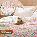 L'AGRATY Chunky Knit Blanket Throw: 50''x60'' Chenille Chunky Knitted Throw Blankets for Bed Couch - Handmade Thick Cable Knit Blanket - Large Crochet Rope Blankets for Home Decor by CozyNest Decor