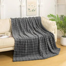 YUSOKI Luxury 3D Bubble Throw Blanket 2lb,All Ages,Home Decoration, (Grey,50 * 60inches) by CozyNest Decor