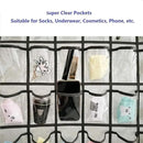 Classroom Pocket Chart for Phone Calculator Holder Over The Door Hanging Closet Jewelry Organizer with 30 Clear Pockets (GREY) by CozyNest Decor