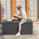 YITAHOME 120 Gallon Outdoor Storage Deck Box, Large Resin Patio Storage for Outdoor Pillows, Garden Tools and Pool Supplies, Waterproof, Lockable, (Dark Grey) by GreenHaven Gardens