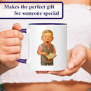 Personalized Coffee Mug, Custom Photo Caricature Gift, Funny Customized Coffee Gift for Men & Women, Custom Mugs with Pictures, Navy 11oz Father's Day Mug by TinyTreasures Baby Boutique
