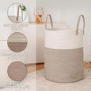 Large Woven Laundry Basket Hamper,100L Cotton Rope Storage Bin for Blankets,Toys and Clothes,Decorative Tall Nursery Hamper for Living Room,Baby Nursery,Bathroom and Bedroom,Brown by CozyNest Decor