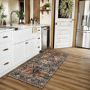 Lahome 2x4 Washable Entryway Runner Rug - Non-Slip Ultra-Thin Stain Resistant Kitchen Rugs, Oriental Print Carpet Runner for Hallway Bedroom Laundry Room by TinyTreasures Baby Boutique