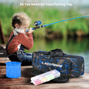 LEOFISHING 2 Set Kids Fishing Pole Set with Full Starter Kits Portable Telescopic Fishing Rod and Reel Cambos with All The Necessary Fishing Kits for Boys Girls and Youth by TinyTreasures Baby Boutique