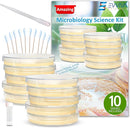 Evviva Sciences Microbiology Science Project Kit, Pre-Poured Agar Plates for Students, Agar Petri Dishes to Learn Microbiology, with Educational Experiment eBook by TinyTreasures Baby Boutique