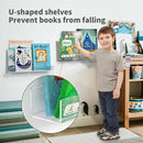 NIUBEE 16.5-Inch Acrylic Floating Bookshelves, 2-Pack, Clear Modern Wall Shelves for Child/Toddler， Invisible Ledge Book Shelves for Nursery/Kids Room/Playroom/Small Spaces. by TinyTreasures Baby Boutique