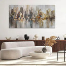 New York City Wall Art - Modern Abstract Wall Art for Living Room, Office & Bedroom Cityscape & Paintings for Bedroom brooklyn bridge Wall Art Pictures Wall Decor Chicago Artwork for Walls 29×58IN by CozyNest Decor