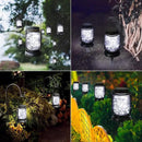 Mlambert Cool White 4 Pack Solar Hanging Mason Jar Lights with Stakes, Waterproof Decorative 30 LEDs Outdoor Solar Lantern Lamp Patio Garden Tree Yard by GreenHaven Gardens