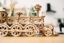 Wood Trick Wooden Toy Train Set with Railway - 34x7″ - Locomotive Train Toy Mechanical Model Kit - 3D Wooden Puzzles for Adults and Kids to Build - Engineering DIY Models for Adults to Build by TinyTreasures Baby Boutique