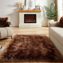 AMTOVO Faux Fur Sheepskin Rug for Living Room, 4 x 6 ft Coffee Fluffy Area Rug for Bedroom, Playroom, Luxury Room Decor, Rectangle by CozyNest Decor