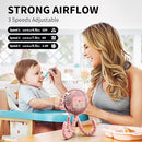 AMACOOL Battery Operated Stroller Fan Flexible Tripod Clip On Fan with 3 Speeds and Rotatable Handheld Personal Fans for Car Seat Crib Bike Treadmill (Pink) by TinyTreasures Baby Boutique