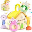 iPlay, iLearn Baby Toys 3 6 12 Month Newborn Gift, Infant Soft Jungle Stuffed Animal Rattle Plush Barn, First Birthday Basket Shower Stuffer, Boy Girl Sensory Hand Development Toy 2 4 7 9M 1 Yr-Jungle by TinyTreasures Baby Boutique