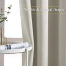 NICETOWN Blackout Curtains for Bedroom 90 inches Long - Window Treatment Thermal Insulated Solid Grommet Room Drapes Sound Reducing for Living Room (Natural, Set of 2, W46 x L90) by TinyTreasures Baby Boutique