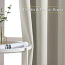 NICETOWN Blackout Natural Window Treatments for Bedroom - Grommet Thermal Curtains Room Darkening Sound & Light Reducing Curtains & Drapes for Living Room (2 Panels W46 x L72) by TinyTreasures Baby Boutique