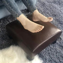Joveco Small Foot Rest Stool Ottoman, 15" Leather Footrest Square Footstool with Non-Skid Plastic Legs, for Chair, Under Desk, Office, Living Room, Brown by CozyNest Decor