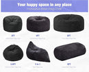 Hobestluk 5FT Bean Bag Chairs Adult Bean Bag with Portable Handle Comfy Large Bean Bag Lounge Chair with Removable Cover for Living Room Bedroom (Stripe Dark Grey, 5FT) by TinyTreasures Baby Boutique