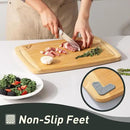 Bamboo Cutting Board Set Non Slip Feet with Holder Over Sink Men Birthday Christmas Valentines Father Day Gifts Ideal from Wife Romantic Anniversary Best Cool Gadget Awesome Who Have Everything by CozyNest Decor