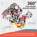 2 Pack Bubble Guns for Kids, Rechargeable LED Light Up Graffiti Bubbles Machine Blower with 2 Bottles Refill Solution for Kids 4-8, Bubble Makers Blaster for Toddlers by TinyTreasures Baby Boutique